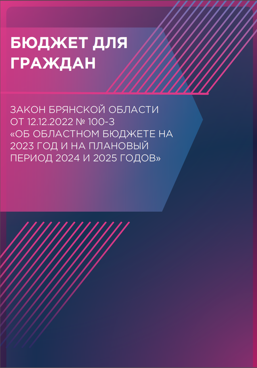 Бюджет для граждан на основе закона Брянской области от 12.12.2022 № 100-З «Об областном бюджете на 2023 год и на плановый период 2024 и 2025 годов»